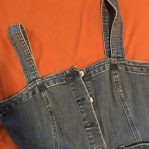 Gap Denim Apron Dress, Small - Picture 2 of 5